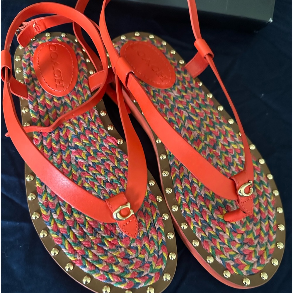 BNWTs Coach GRACEY leather sandals!